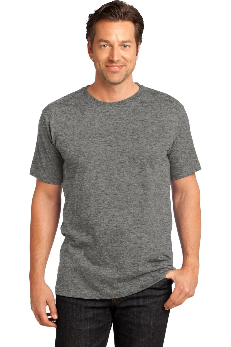 Heathered Steel Gray Blank Front Lifestyle View