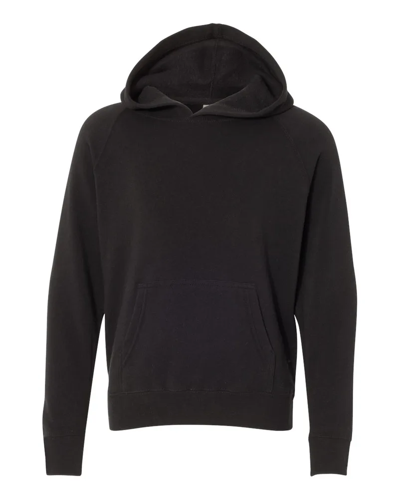 Independent Trading Co.® Youth Lightweight Special Blend Raglan Hooded Sweatshirt view 5