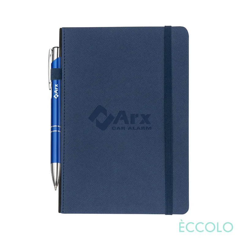 Journal & Clicker Pen, Navy PMS 648c / Blue