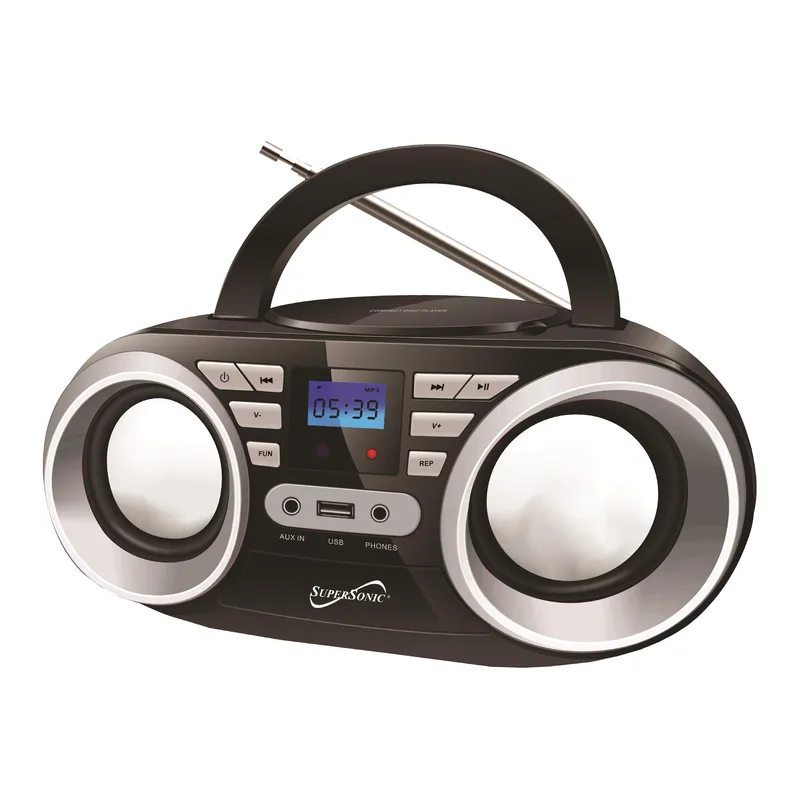 Supersonic® Portable Audio System (Black)