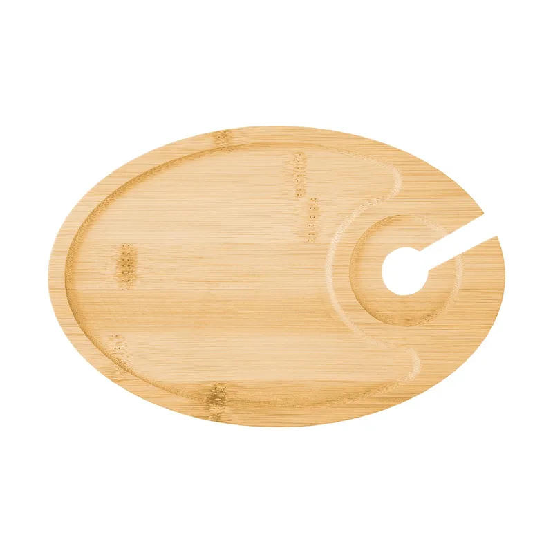 Wine & Dine Recessed Bamboo Tray With Wine Glass Holder view 3