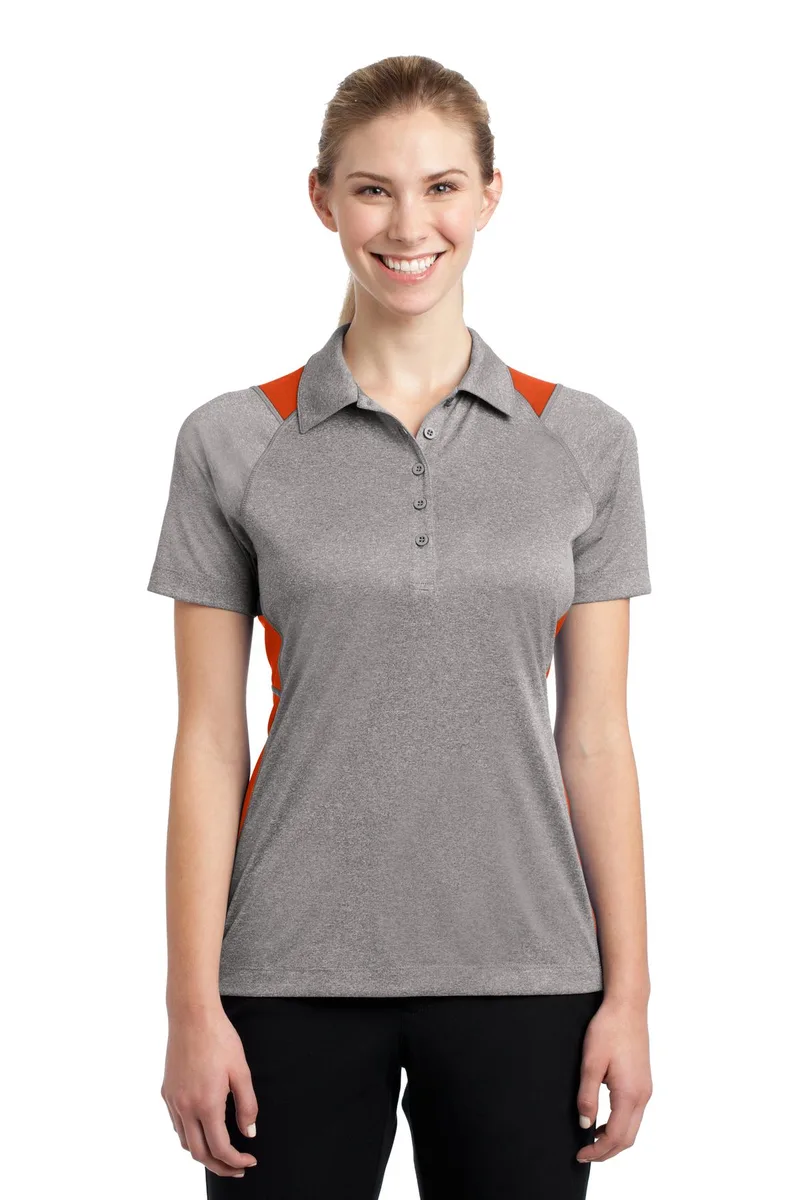 Sport-Tek® Women's Heather Colorblock Contender™ Polo.