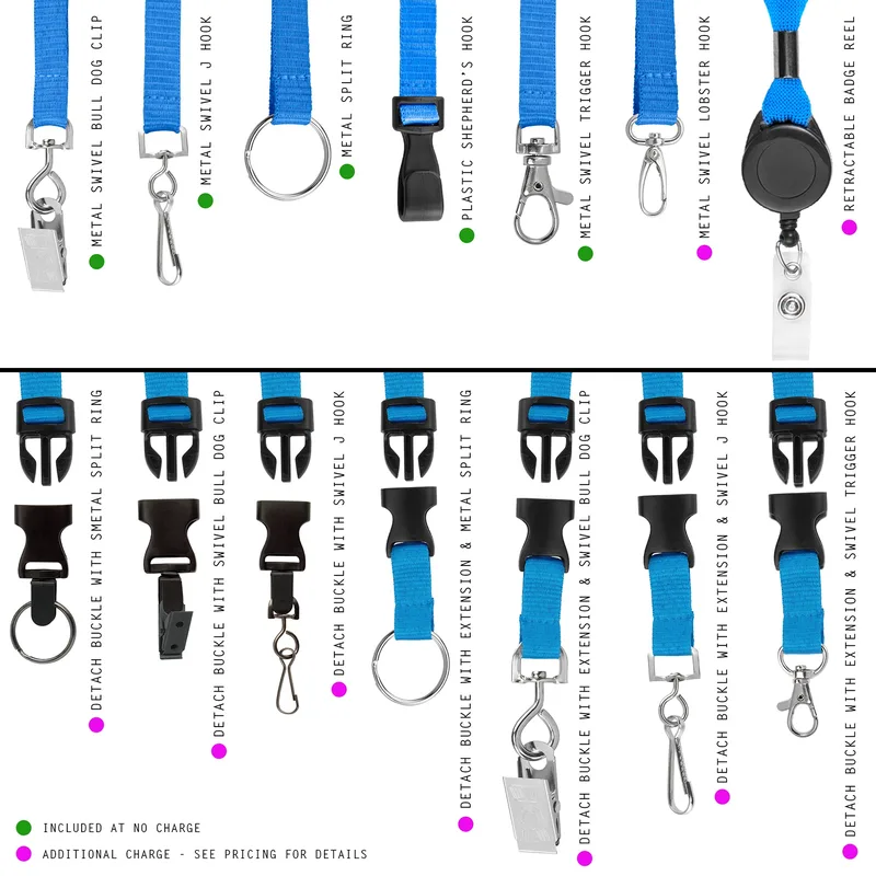 3/8" to 1" MicroWeave Silk Screen Lanyards view 2