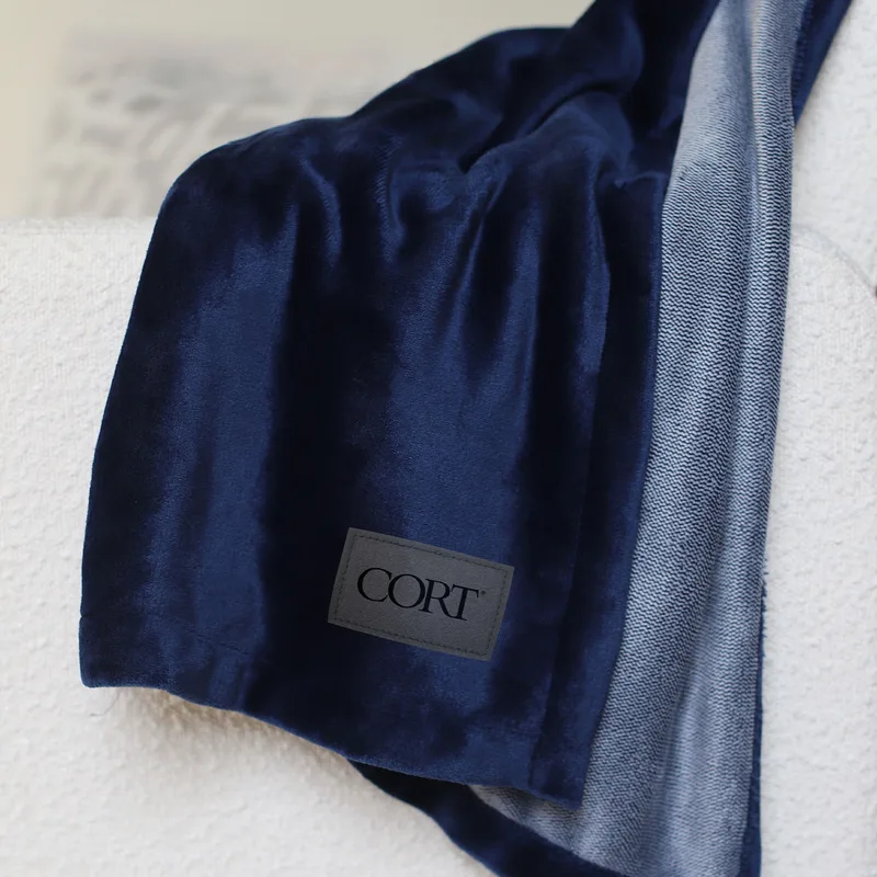 Heathered Velura Throw (Embroidery) view 2