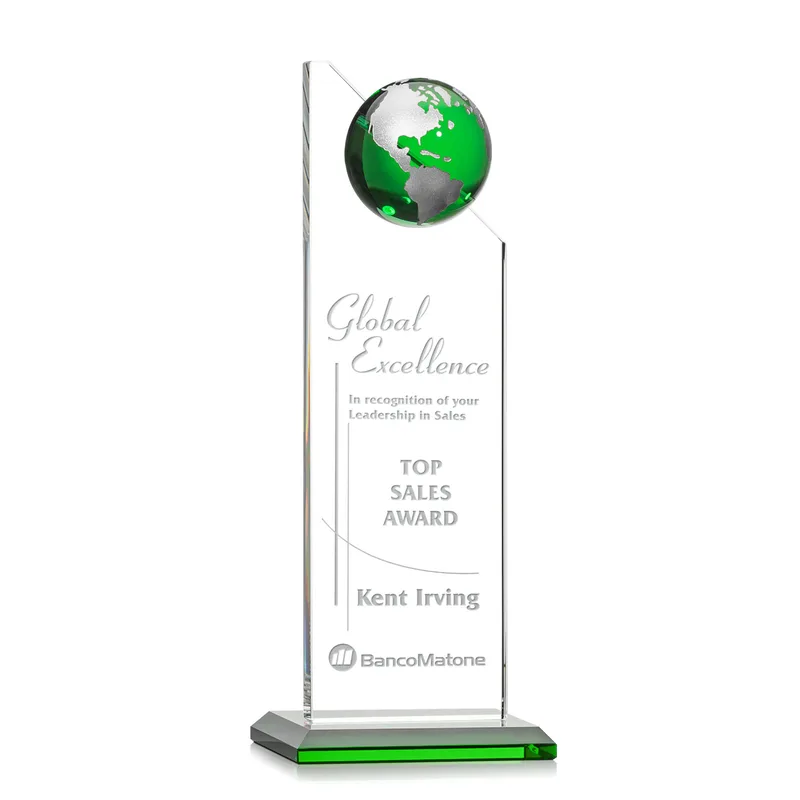 Deep Etch, Green, Silver, Green / Silver 4" x 10.5" x 3"