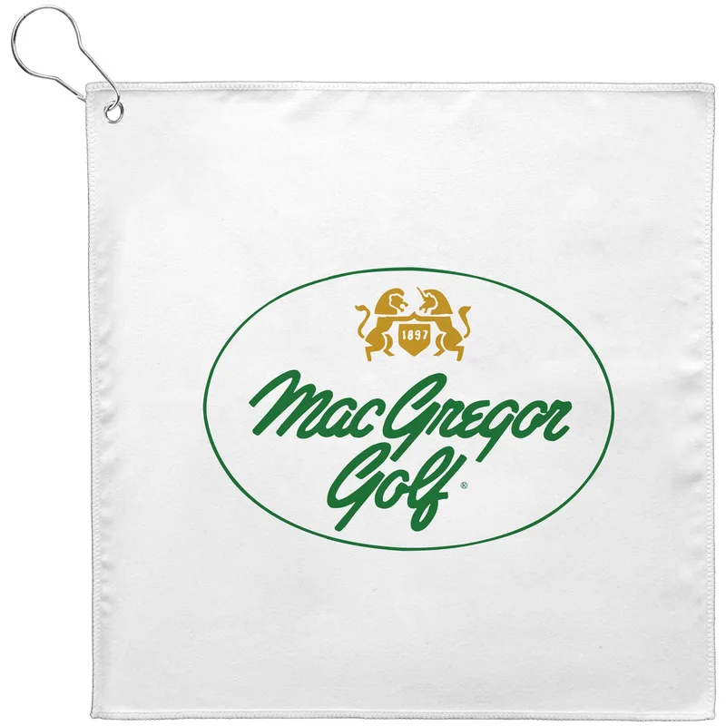12" x 12" Golf Towel w/Grommet - 200GSM