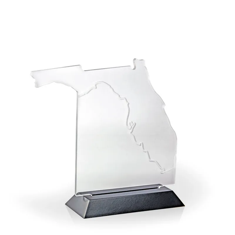 Florida Award with Black Wood Base - UV Print view 2