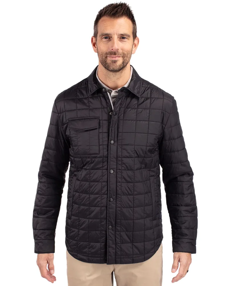 Cutter & Buck Rainier PrimaLoftÂ® Mens Eco Insulated Quilted Shirt Jacket