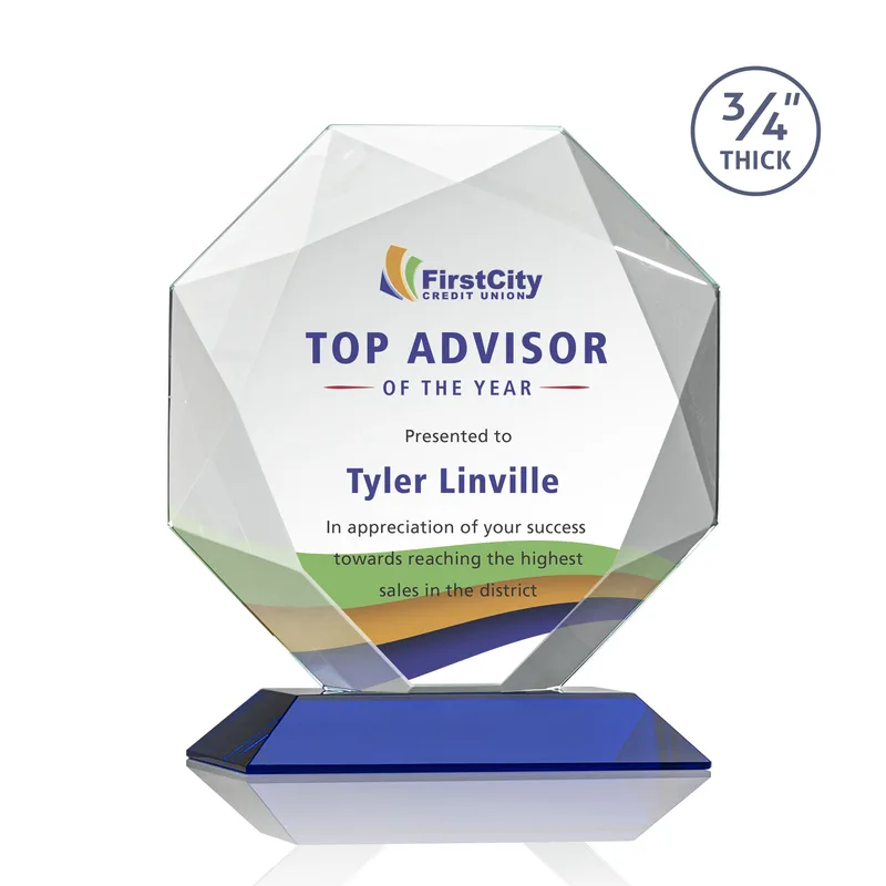 VividPrint™, Standard base, Blue, 6" x 6.75" x 3"