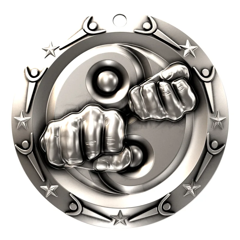 Antique Martial Arts World Class Medallion (3") view 4