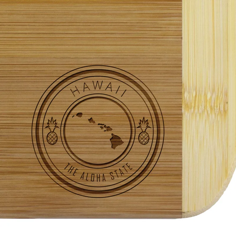 11" Hawaii State Stamp 2-Tone Cutting Board view 2