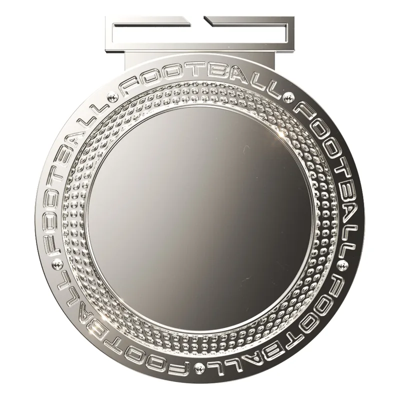 Dual Plated Football Medallions 3" view 2