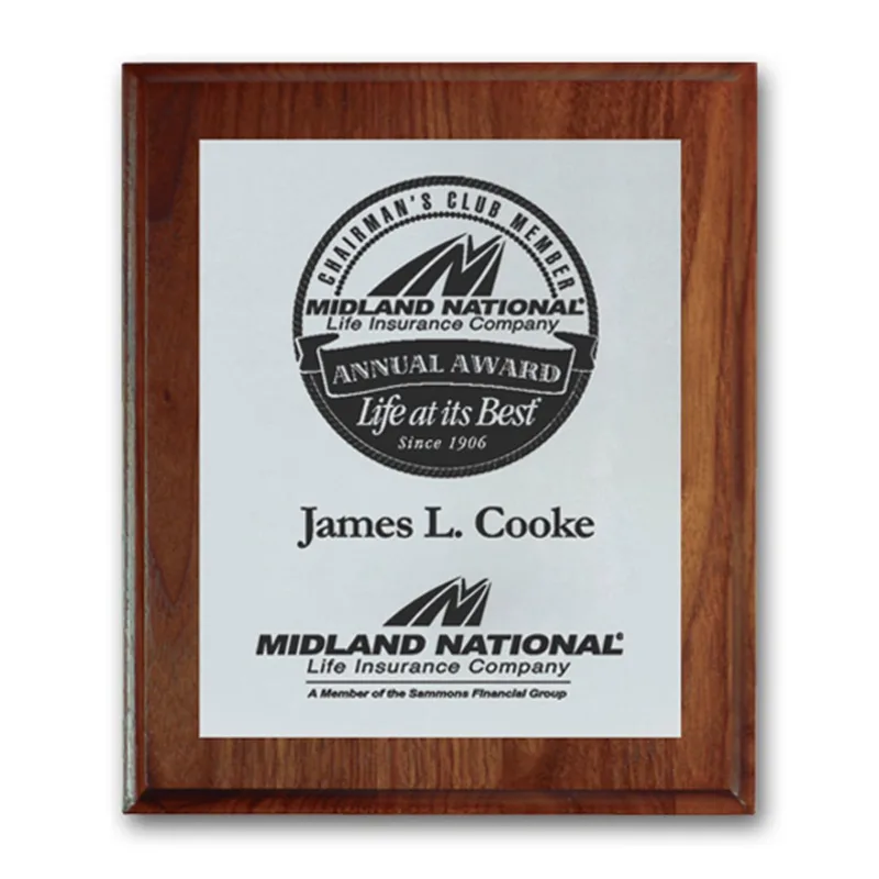 Screenprint Aluminum - Walnut/Cove Edge
