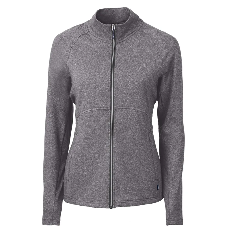 Cutter & Buck Adapt Eco Knit Heather Recycled Womens Full Zip view 2