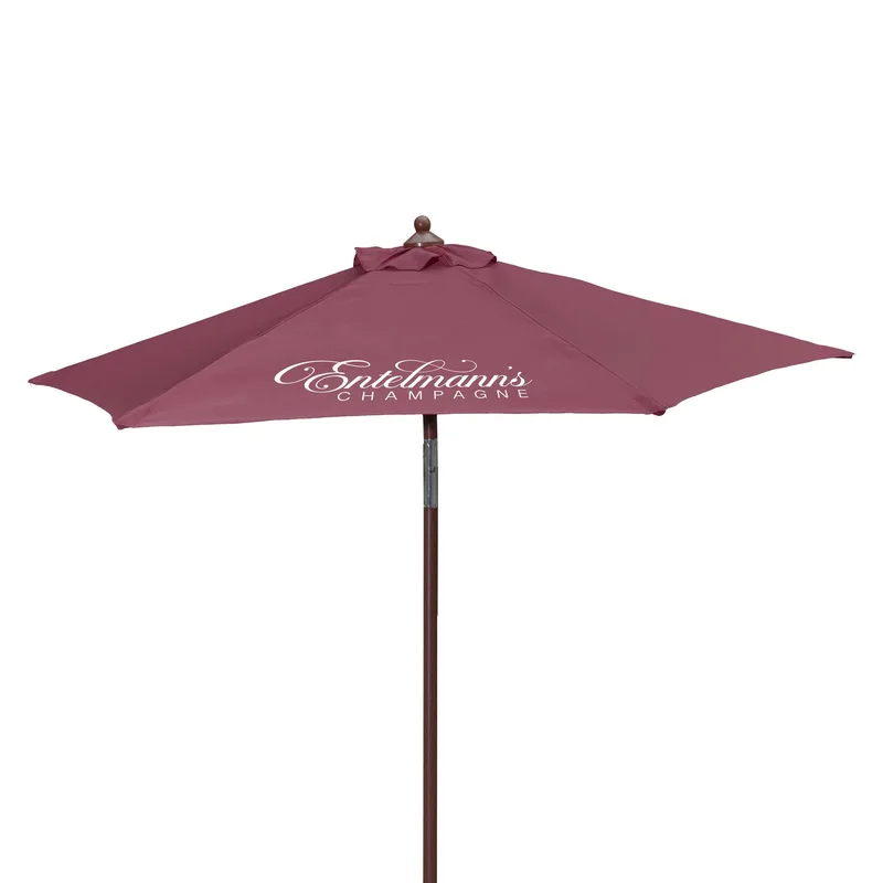 7' Wood Look Tilting Market Umbrella Kit (1 Imprint) view 7