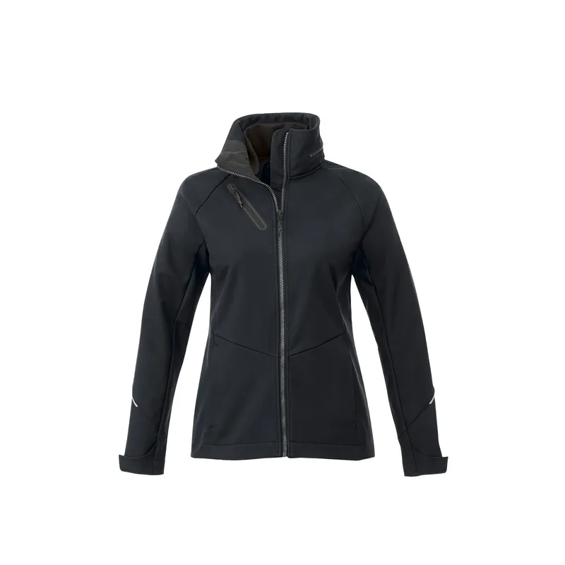 Women's PEYTO Waterproof Softshell Jacket with Roll-Away Hood view 2