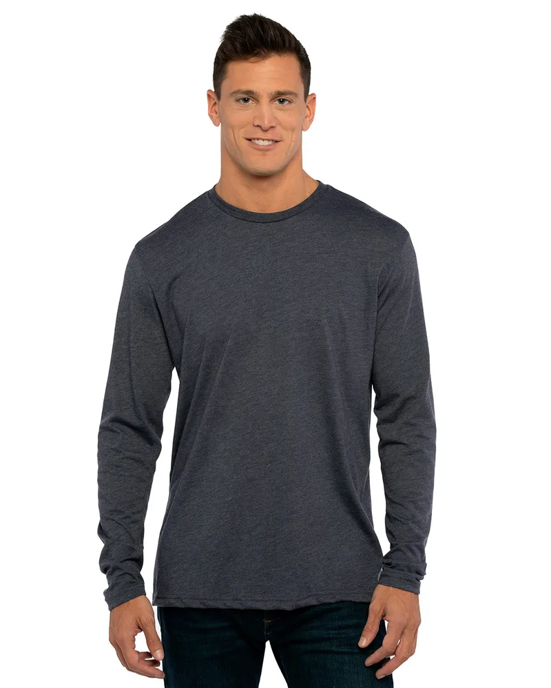 NEXT LEVEL APPAREL Men's Triblend Long-Sleeve Crew view 7