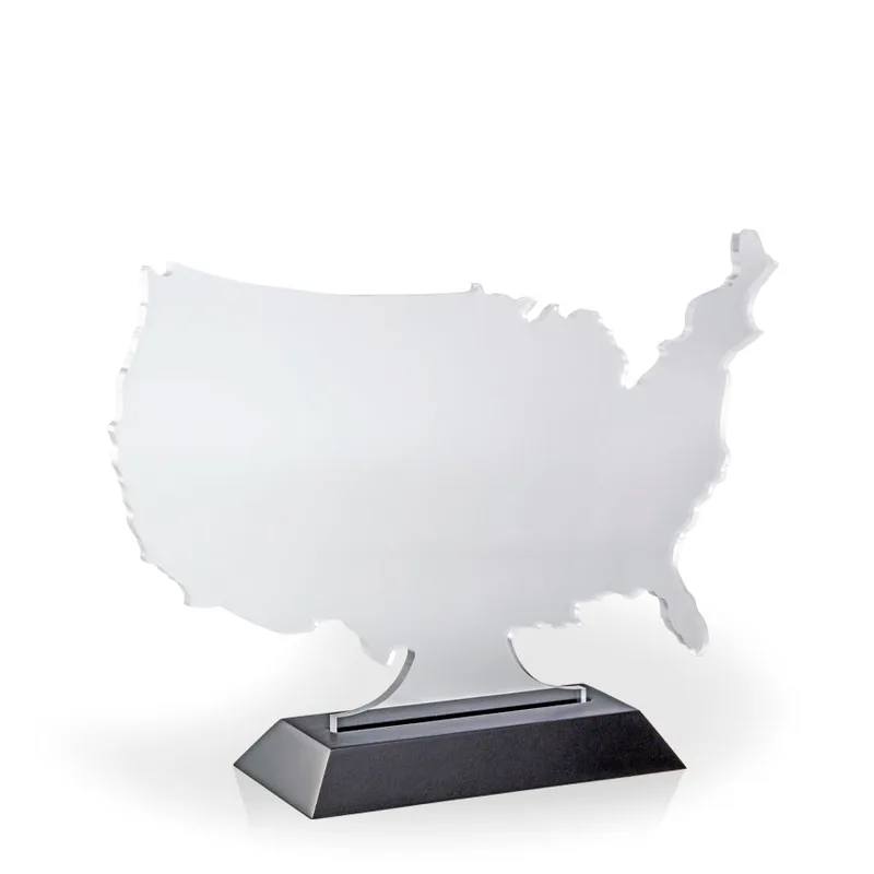 USA Coast-to-Coast Award with Black Wood Base - UV Print view 2