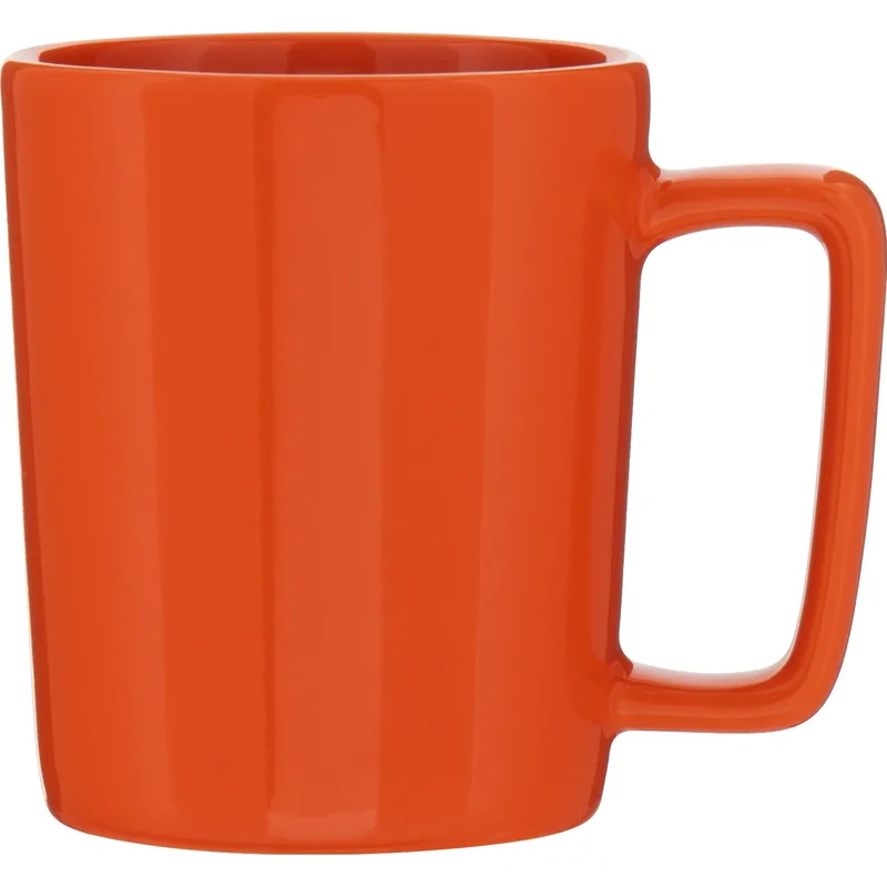 14 oz Madrid Ceramic Mug (Orange) view 2