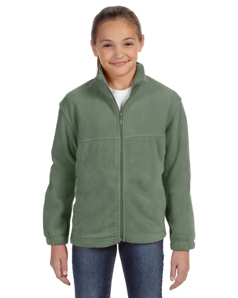 Harriton Youth Full-Zip Fleece view 4