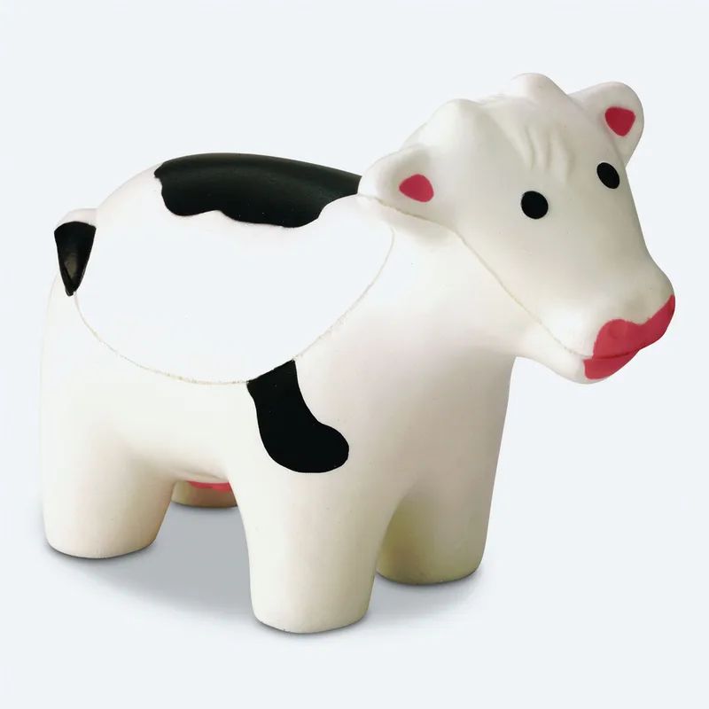 White Cow With Black Spots Stress Shape view 2