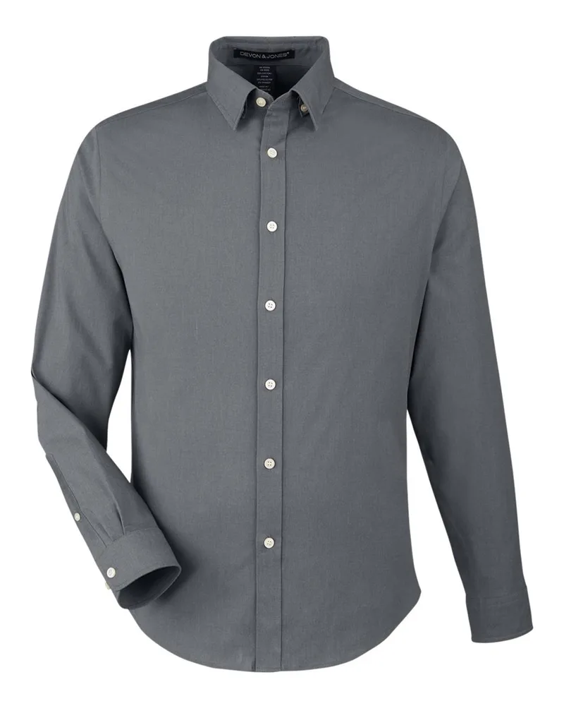 Devon and Jones® Men's CrownLux Performance® Spencer Poplin Dress Shirt view 5