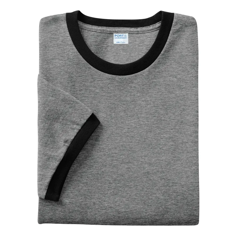 Athletic Heather Gray/Jet Black Blank Fold View