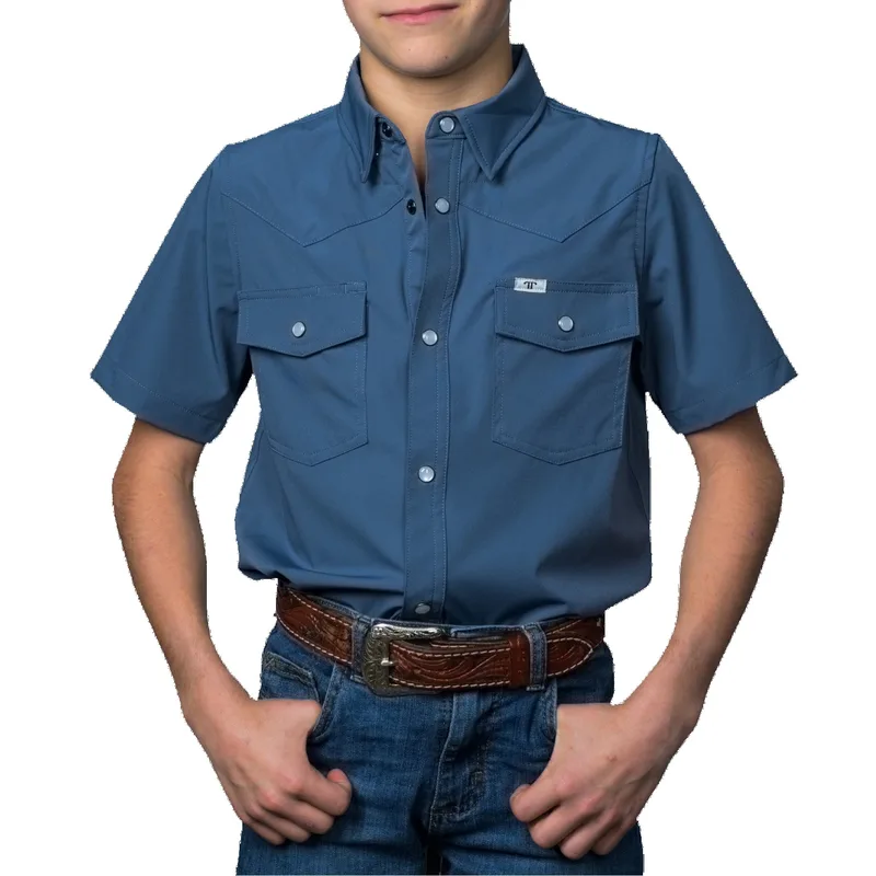 Youth Ferrell® Short Sleeve Snap Shirt view 3