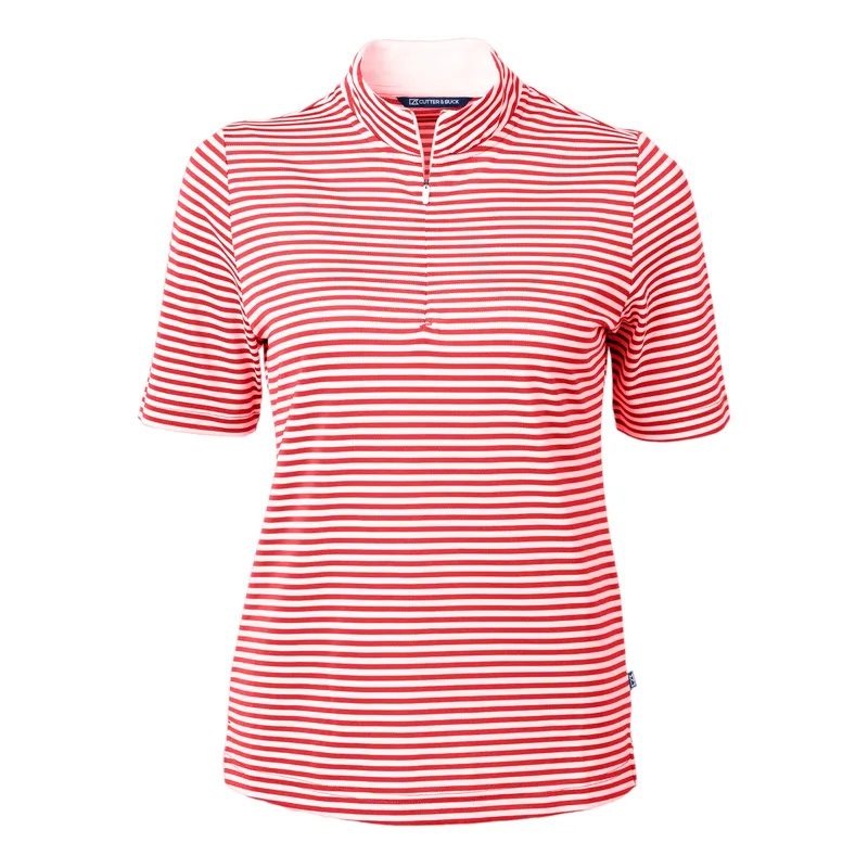 Cutter & Buck Virtue Eco Pique Stripe Recycled Womens Top view 5