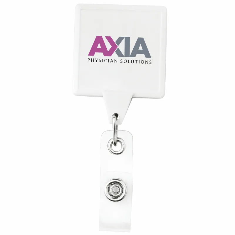 Jumbo Square Retractable Badge Reel w/belt Clip view 5