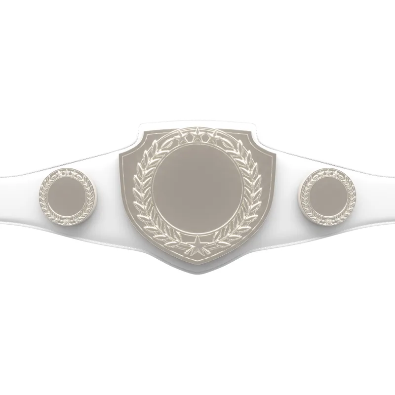 Vibraprint® Bright Shield Championship Belt in White view 2