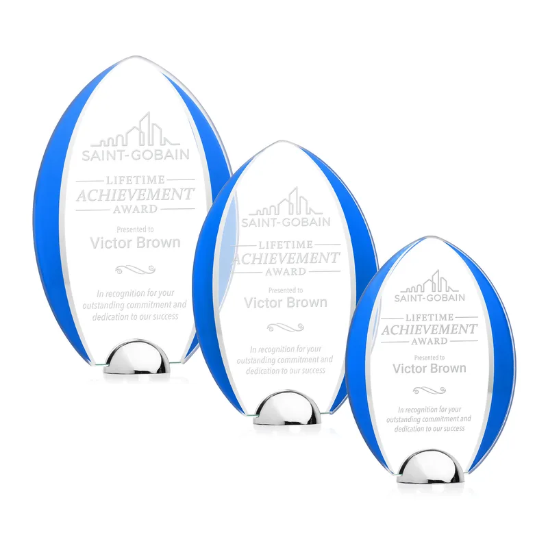 Deep Etch, Blue, Chrome