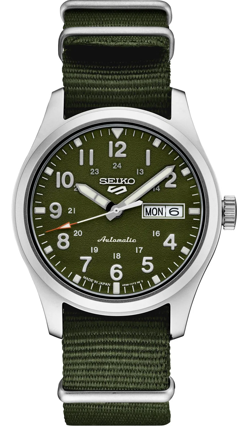 Seiko Watch Mens 5 Sports Ss Green Dial