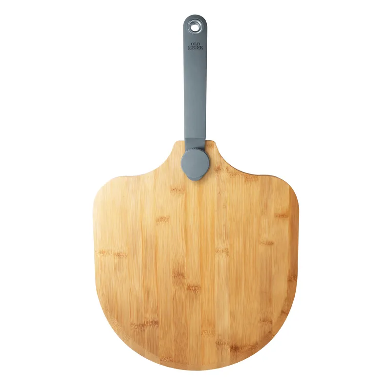 KitchenSupply Old Stone Pizza Kitchen - 12X14-Inch Bamboo Pizza Peel W/Folding Handle