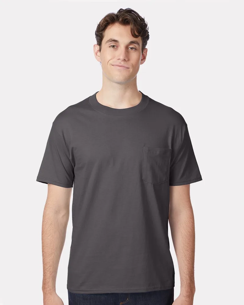 Hanes® Men's Beefy-T® Pocket T-Shirt view 2