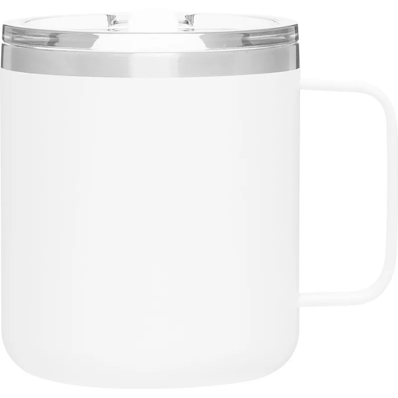 12 oz Camper Travel Mug (Matte White) view 2