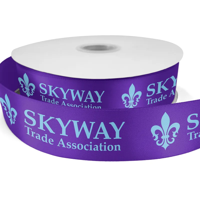 1 1/2" Bridal Satin Ribbon - 25yd Roll - Foil Print view 3