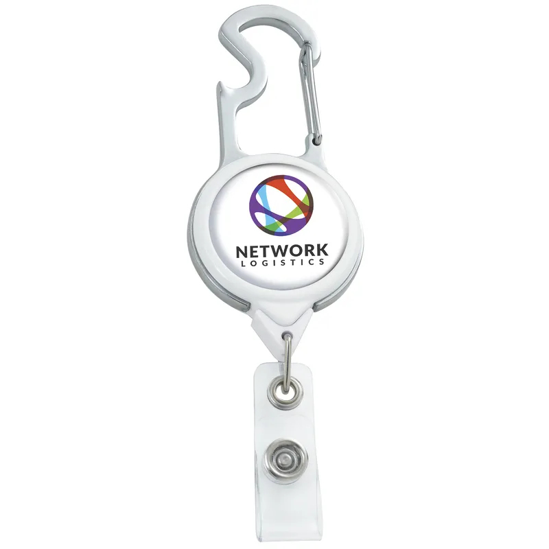 Carabiner Bottle Opener Retractable Badge Reel view 6