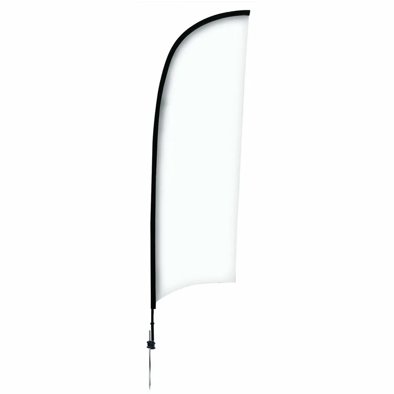 9' Premium Razor Sail Sign Flag, 1-Sided, Ground Spike view 2
