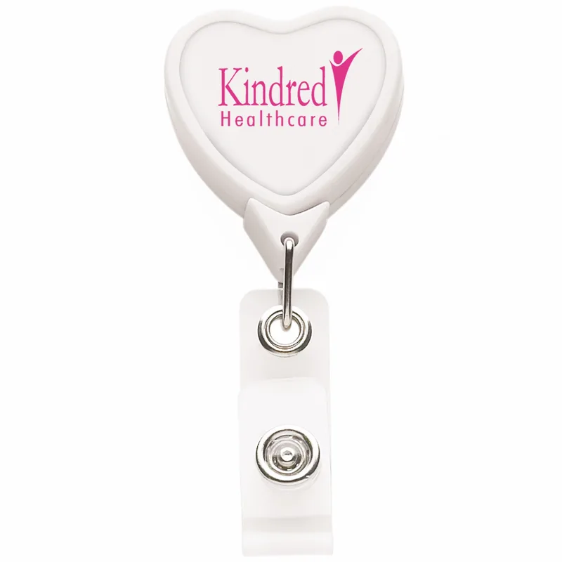 Heart Retractable Badge Reel view 6