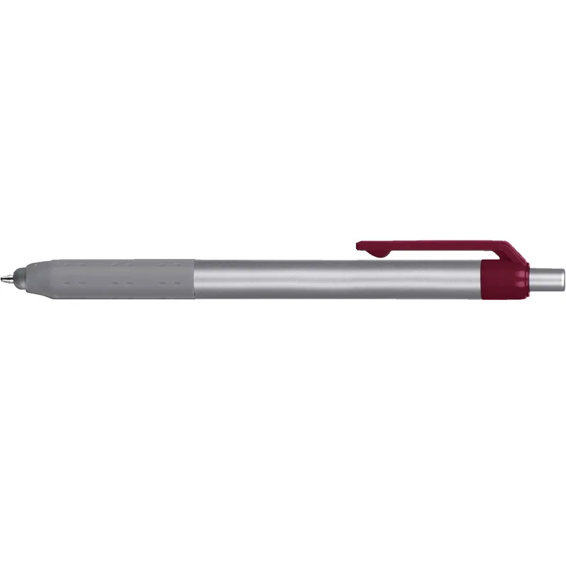 Metallic Silver/Gray/Opaque Maroon Red