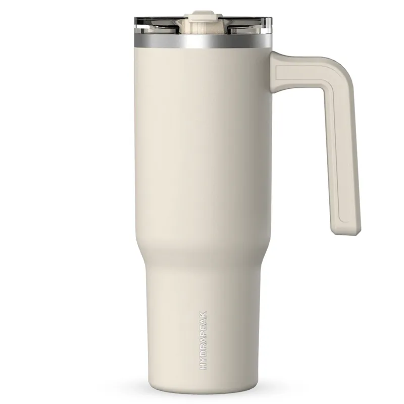 32 oz Hydrapeak® Stainless Steel Insulated Tumbler With Handle and Straw Lid view 2
