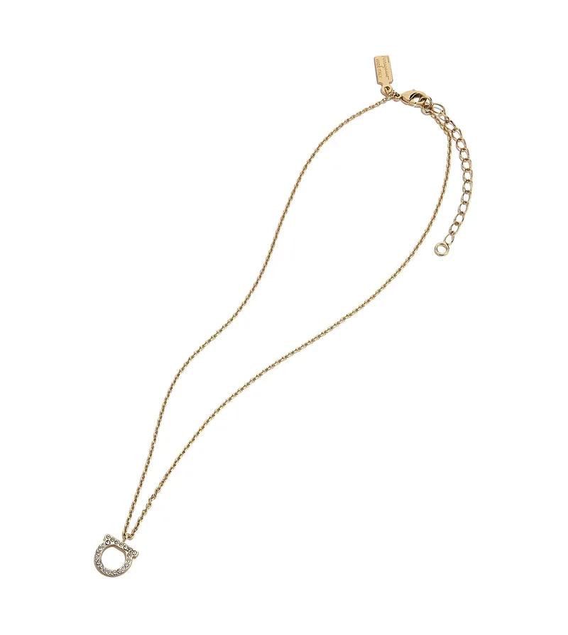 Salvatore Ferragamo Gancini Crystal Necklace