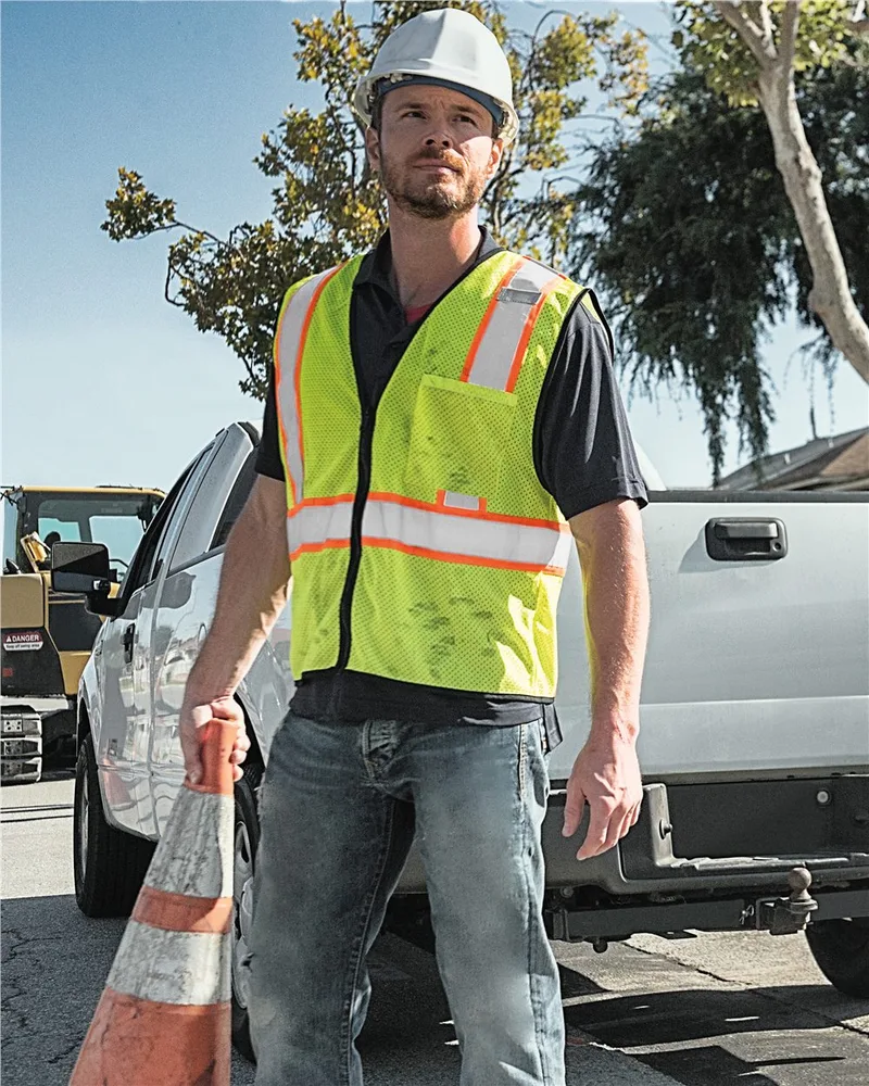 Kishigo® Unisex Economy Contrasting Vest w/Zippered Front