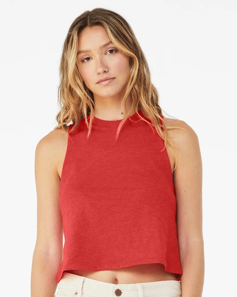 Bella+Canvas® Women's Racerback Cropped Tank Top view 2