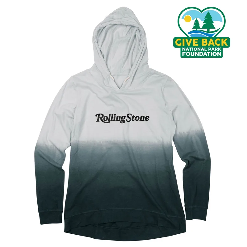 ACE Ladies Ombre Long Sleeve Hooded T-shirt view 2