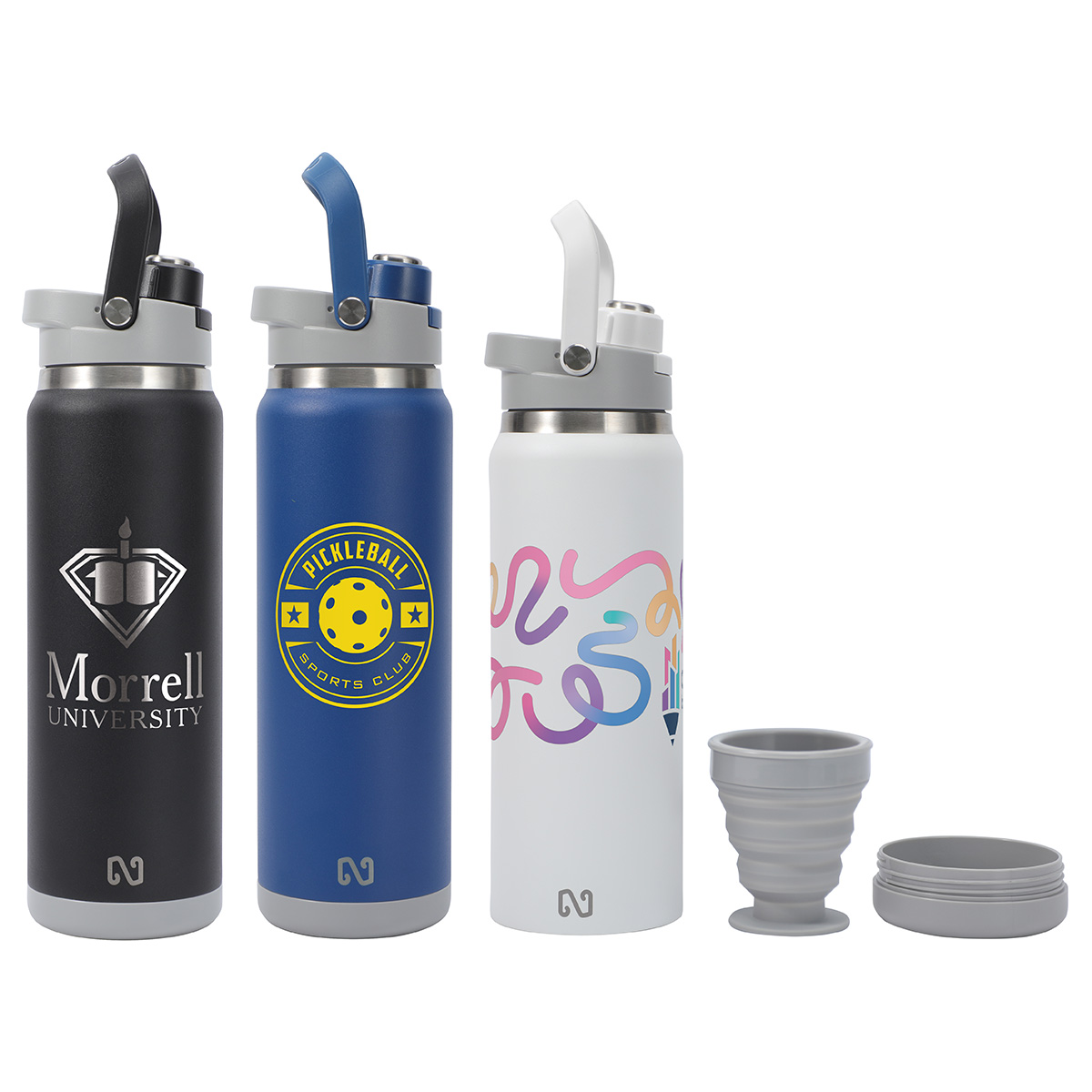 NAYAD® Crusade 28 oz Stainless Steel Double-Wall Bottle with Hidden Cup