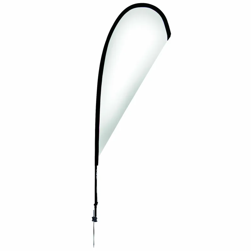 8' Premium Teardrop Sail Sign Flag, 1-Sided, Ground Spike view 2