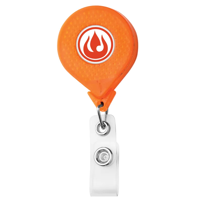 Jumbo Round Reflective Retractable Badge Reel view 5