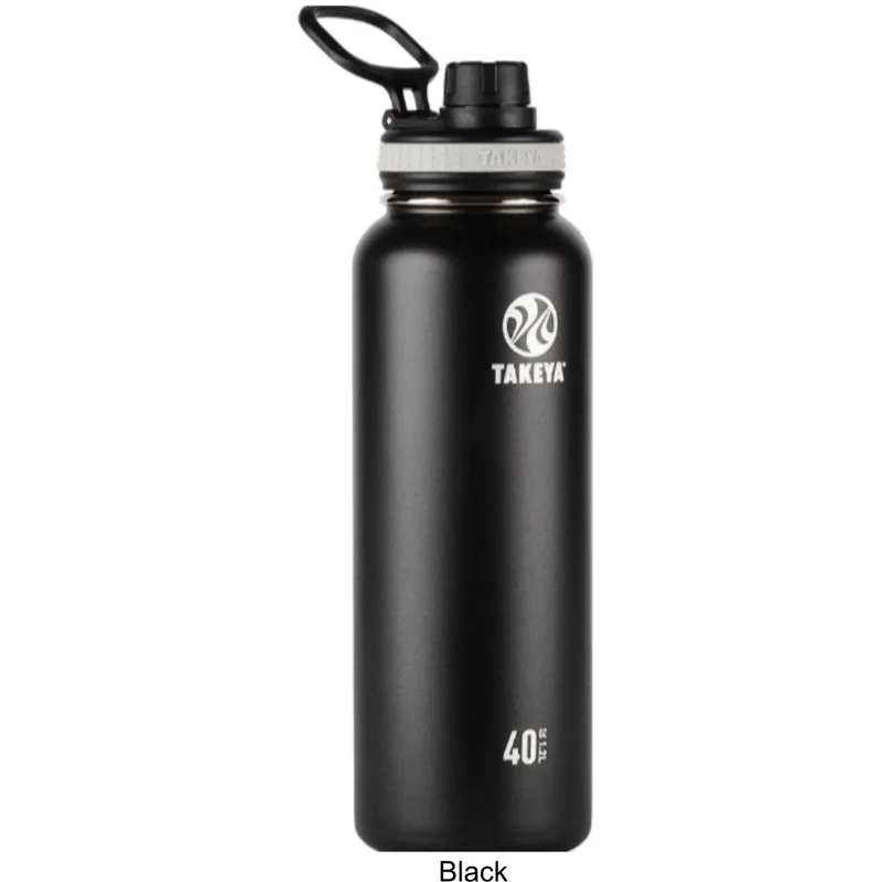 40 oz Takeya® Stainless Steel Insulated Originals Water Bottle w/ Spout Lid view 2